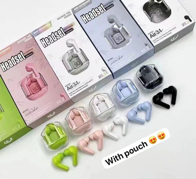 Premium Transparent Wireless Earbuds – Style Meets Performance!