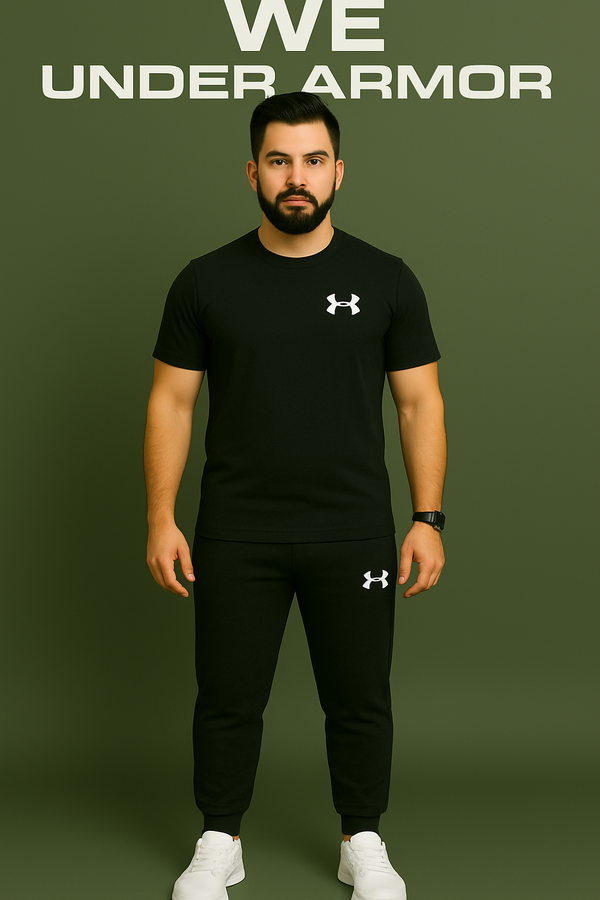 Premium Athletic UA Tracksuit Set – Moisture-Wicking, Ultra-Comfort Fit (T-Shirt + Joggers)